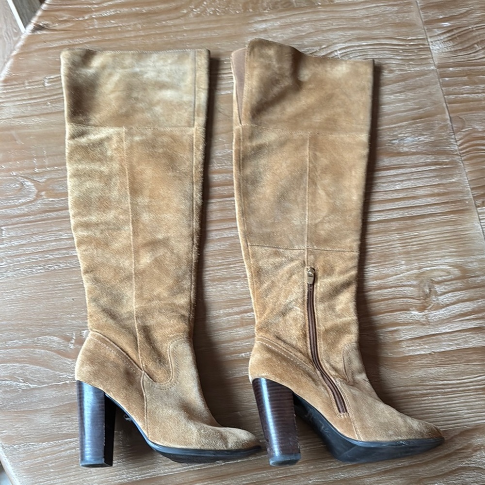 Aldo Tan Suede Knee-High Boots